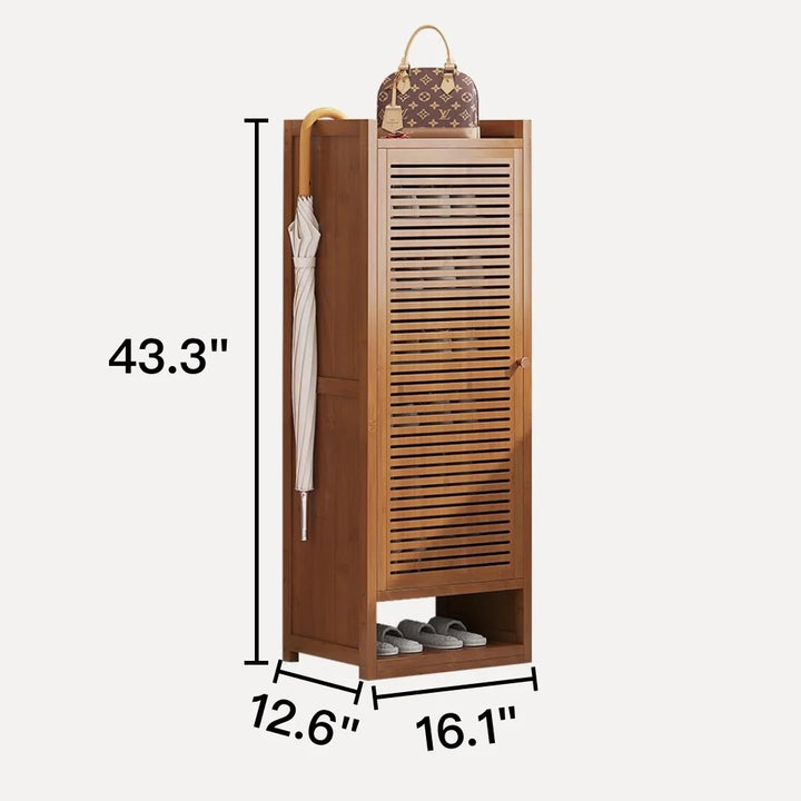 Entryway Tall Shoe Cabinet Freestanding Multi-Tier Shoe Rack