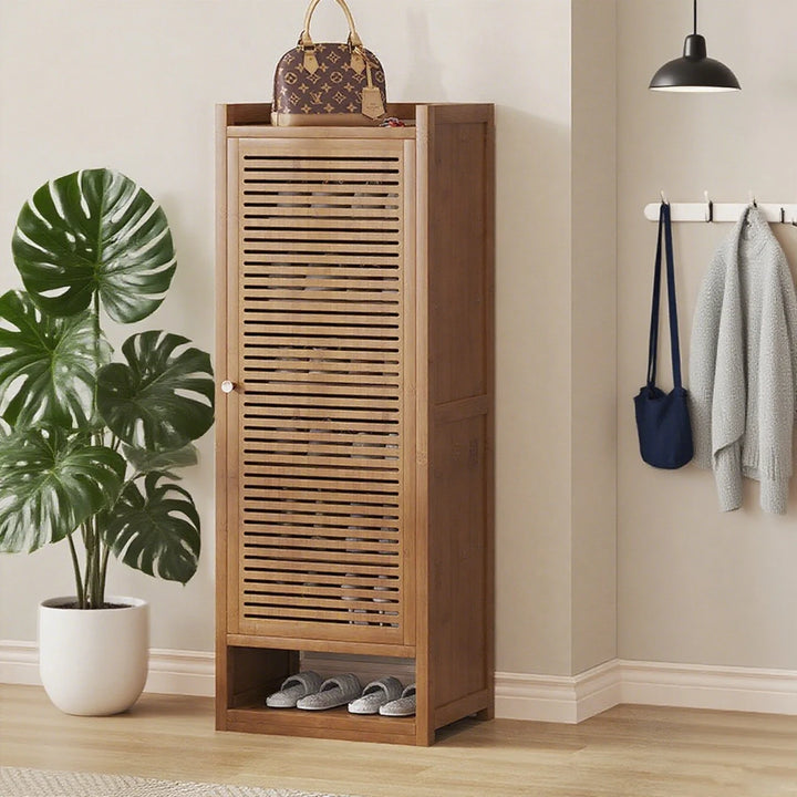 Entryway Tall Shoe Cabinet Freestanding Multi-Tier Shoe Rack