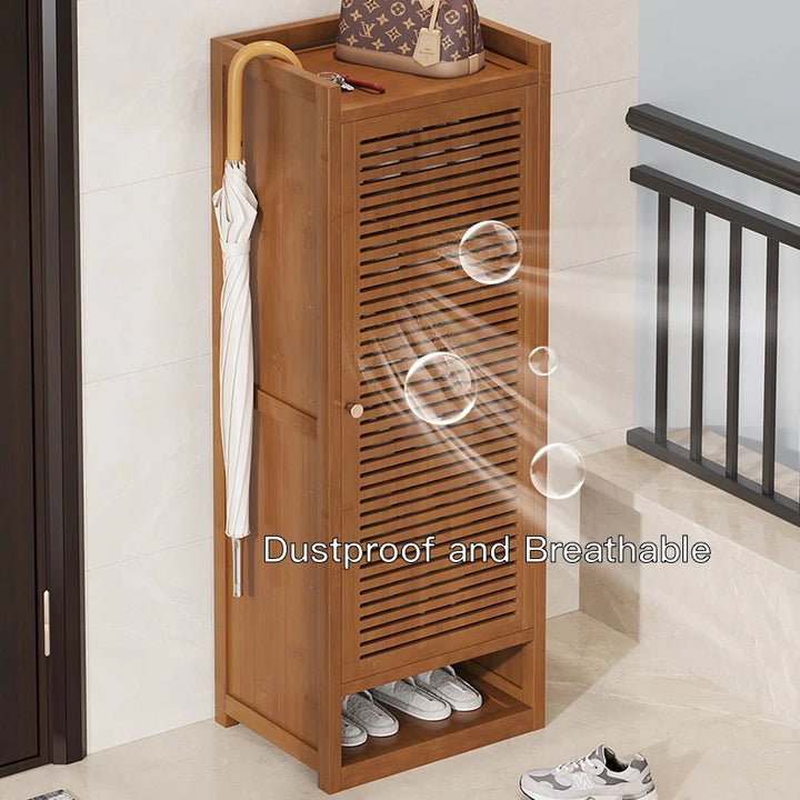 Entryway Tall Shoe Cabinet Freestanding Multi-Tier Shoe Rack