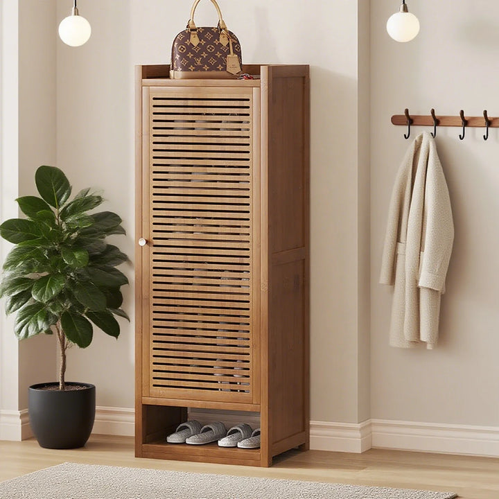 Entryway Tall Shoe Cabinet Freestanding Multi-Tier Shoe Rack