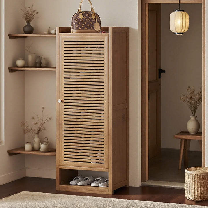 Entryway Tall Shoe Cabinet Freestanding Multi-Tier Shoe Rack