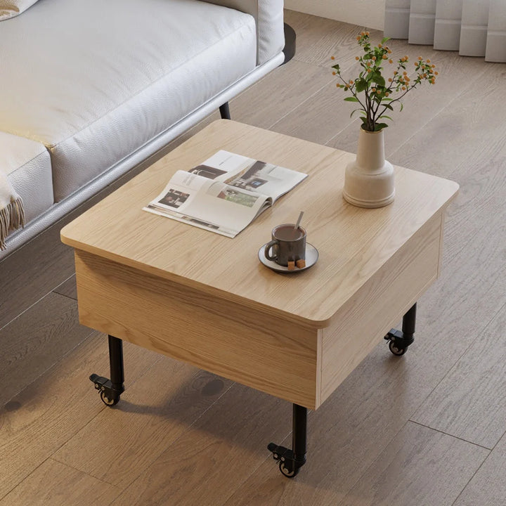 Wooden Smooth Lift Top Sofa Table with Large Storage Space