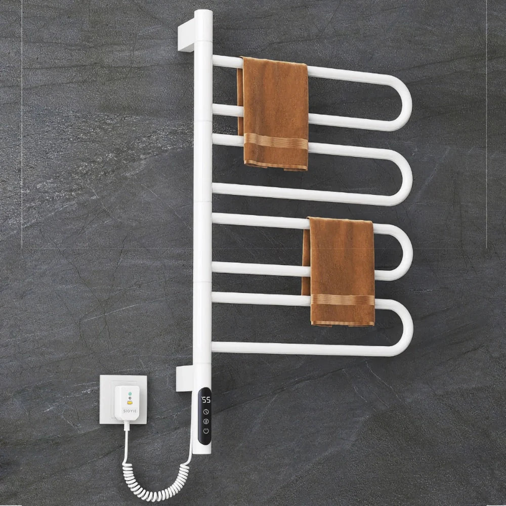 Modern Rotating Towel Warmer Bathroom Heated Towel Holder