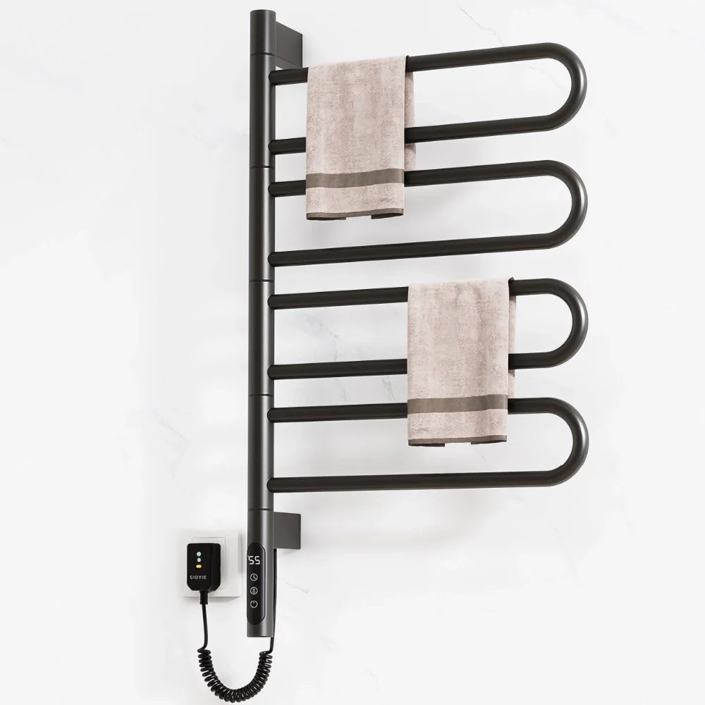 Modern Rotating Towel Warmer Bathroom Heated Towel Holder