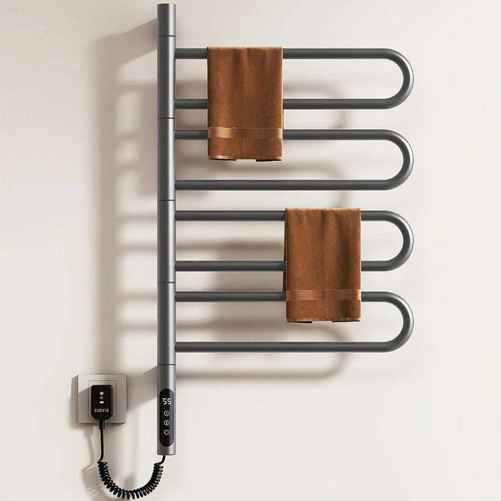 Modern Rotating Towel Warmer Bathroom Heated Towel Holder