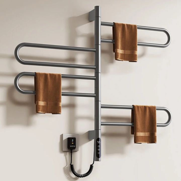 Modern Rotating Towel Warmer Bathroom Heated Towel Holder