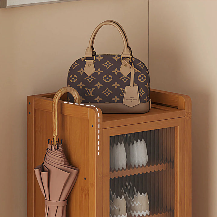 Narrow Multi Tier Shoe Cabinet with Storage Drawer for Entryway