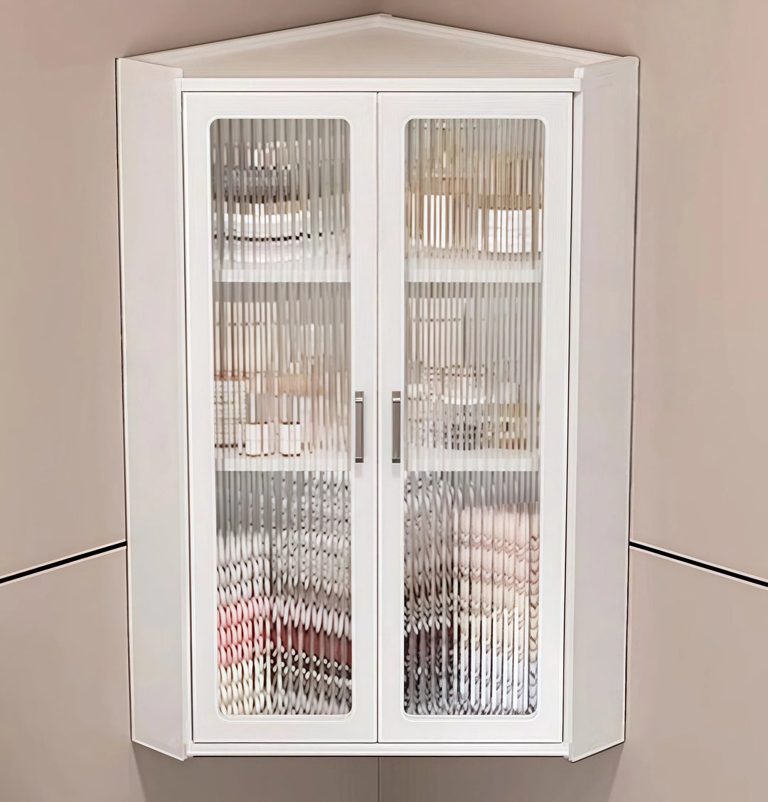 Modern Wall Mounted Corner Storage Cabinet Organizer for Bathroom