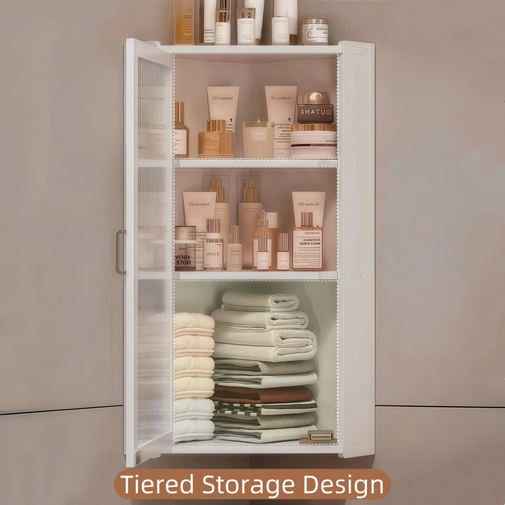 Modern Wall Mounted Corner Storage Cabinet Organizer for Bathroom