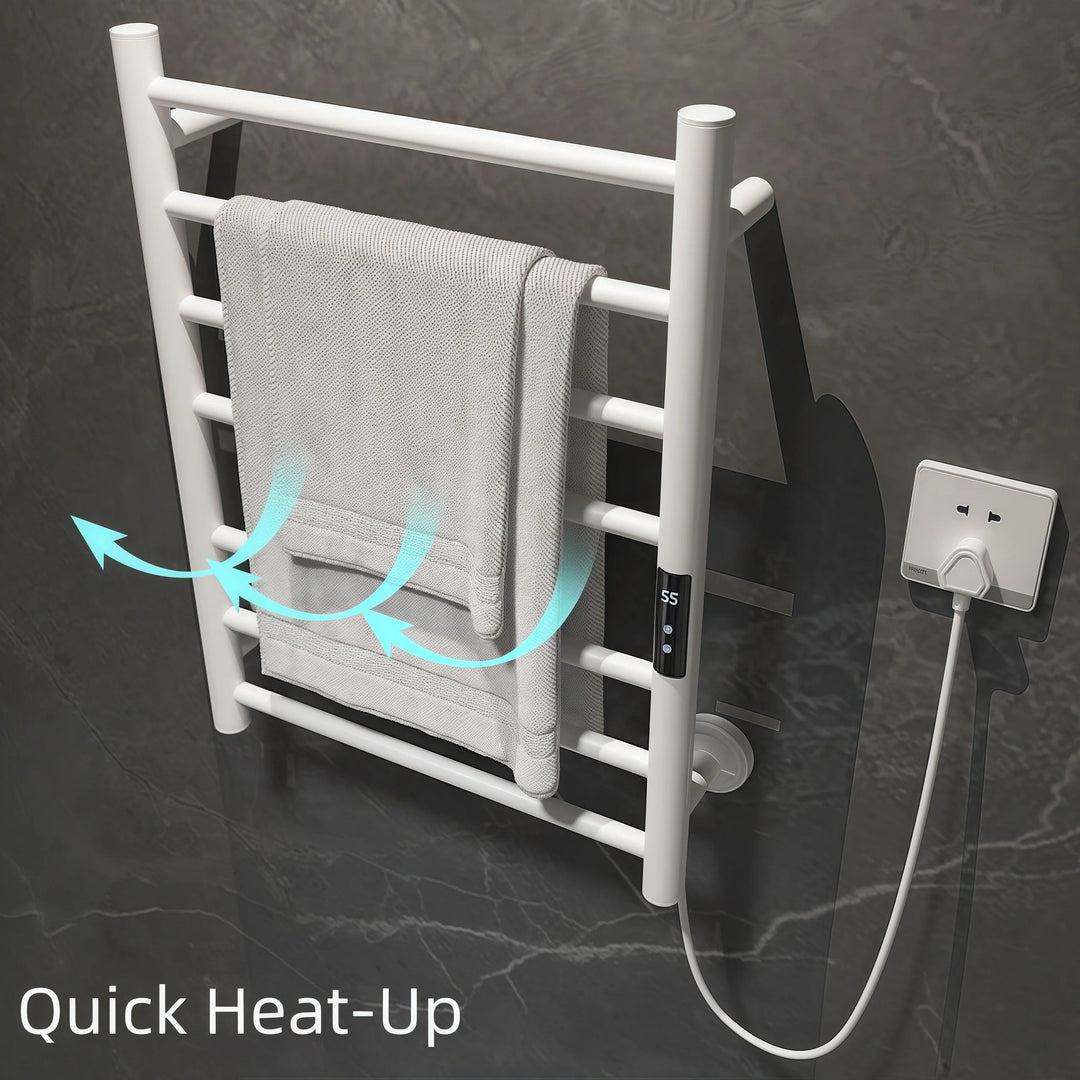 Modern Towel Warmer with Storage Shelf for Bathroom