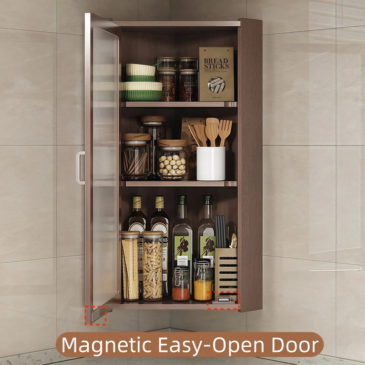 Simple Wall Mounted Corner Cabinet Kitchen Storage Organizer