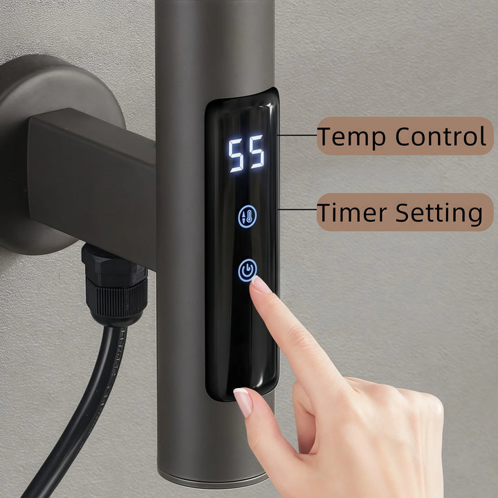 Smart Heated Towel Rack Rotatable Towel Warmer for Bathroom
