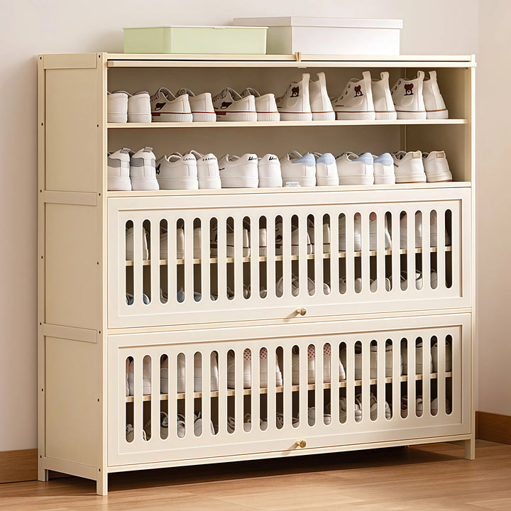 Entryway Flipping Door Shoe Storage Cabinet Freestanding Shoe Rack