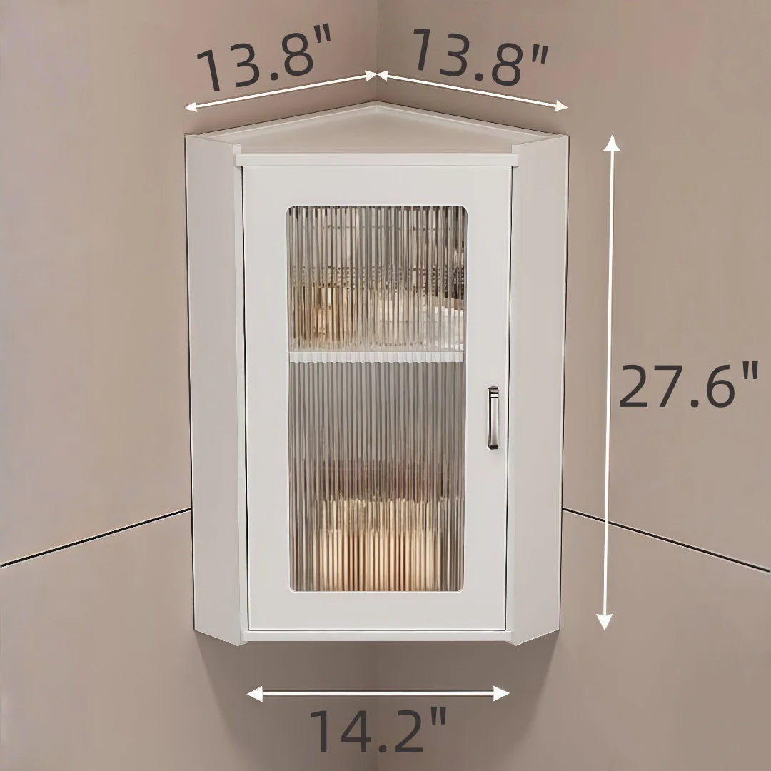 Modern Wall Mounted Corner Storage Cabinet Organizer for Bathroom