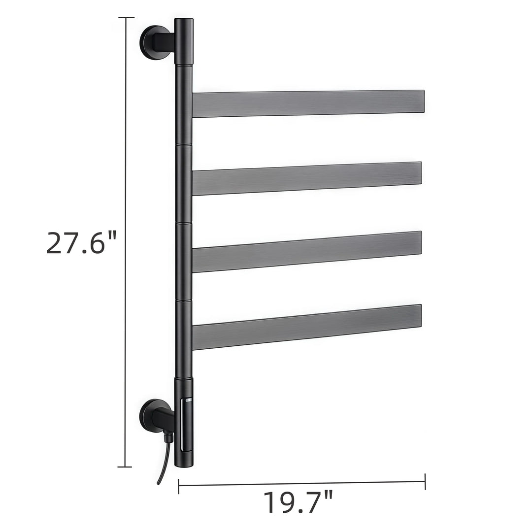 Smart Heated Towel Rack Rotatable Towel Warmer for Bathroom