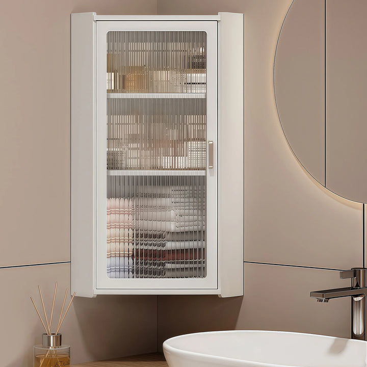 Modern Wall Mounted Corner Storage Cabinet Organizer for Bathroom