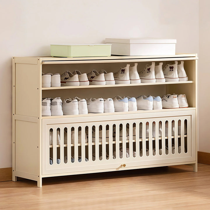 Entryway Flipping Door Shoe Storage Cabinet Freestanding Shoe Rack