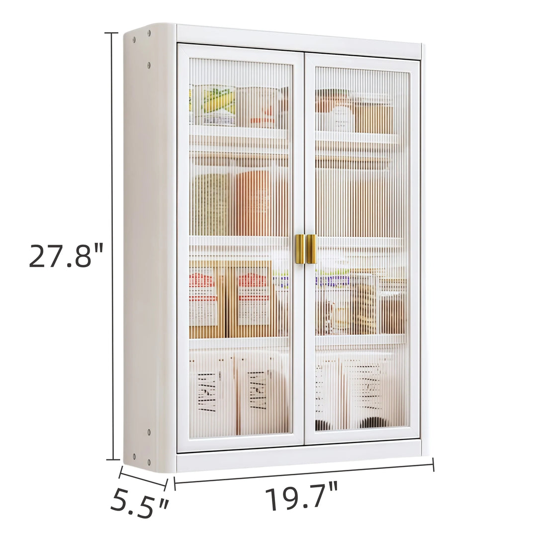 Modern Wall Mounted Spice Cabinet with Adjustable Shelves