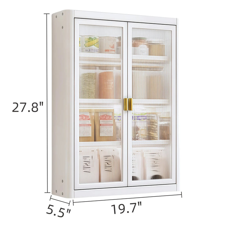 Modern Wall Mounted Spice Cabinet with Adjustable Shelves