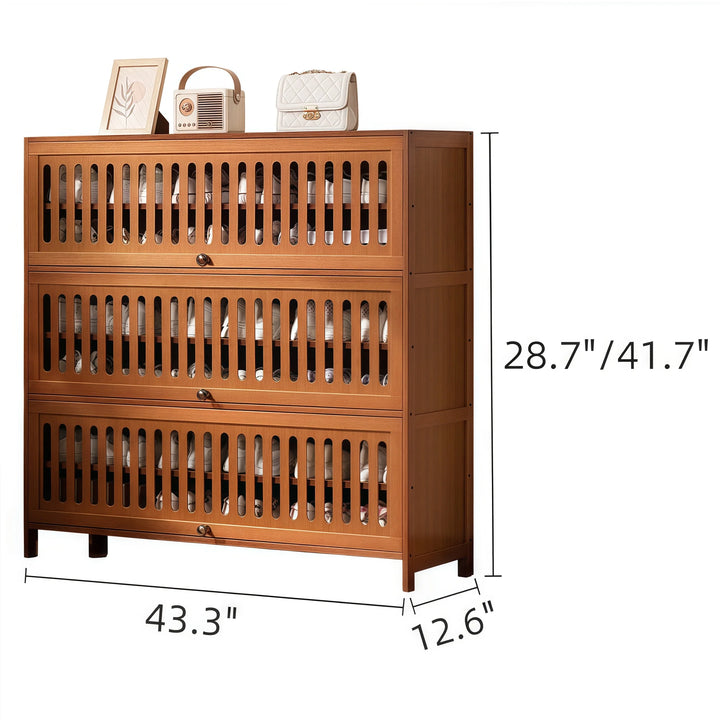 Entryway Flipping Door Shoe Storage Cabinet Freestanding Shoe Rack