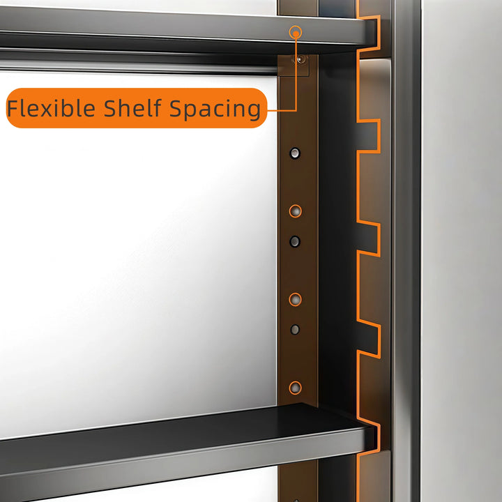 Modern Wall Mounted Spice Cabinet with Adjustable Shelves