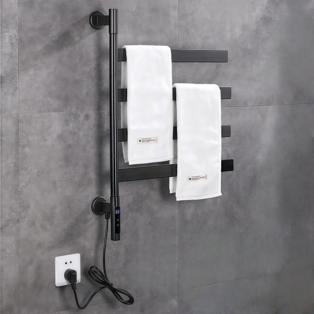 Smart Heated Towel Rack Rotatable Towel Warmer for Bathroom