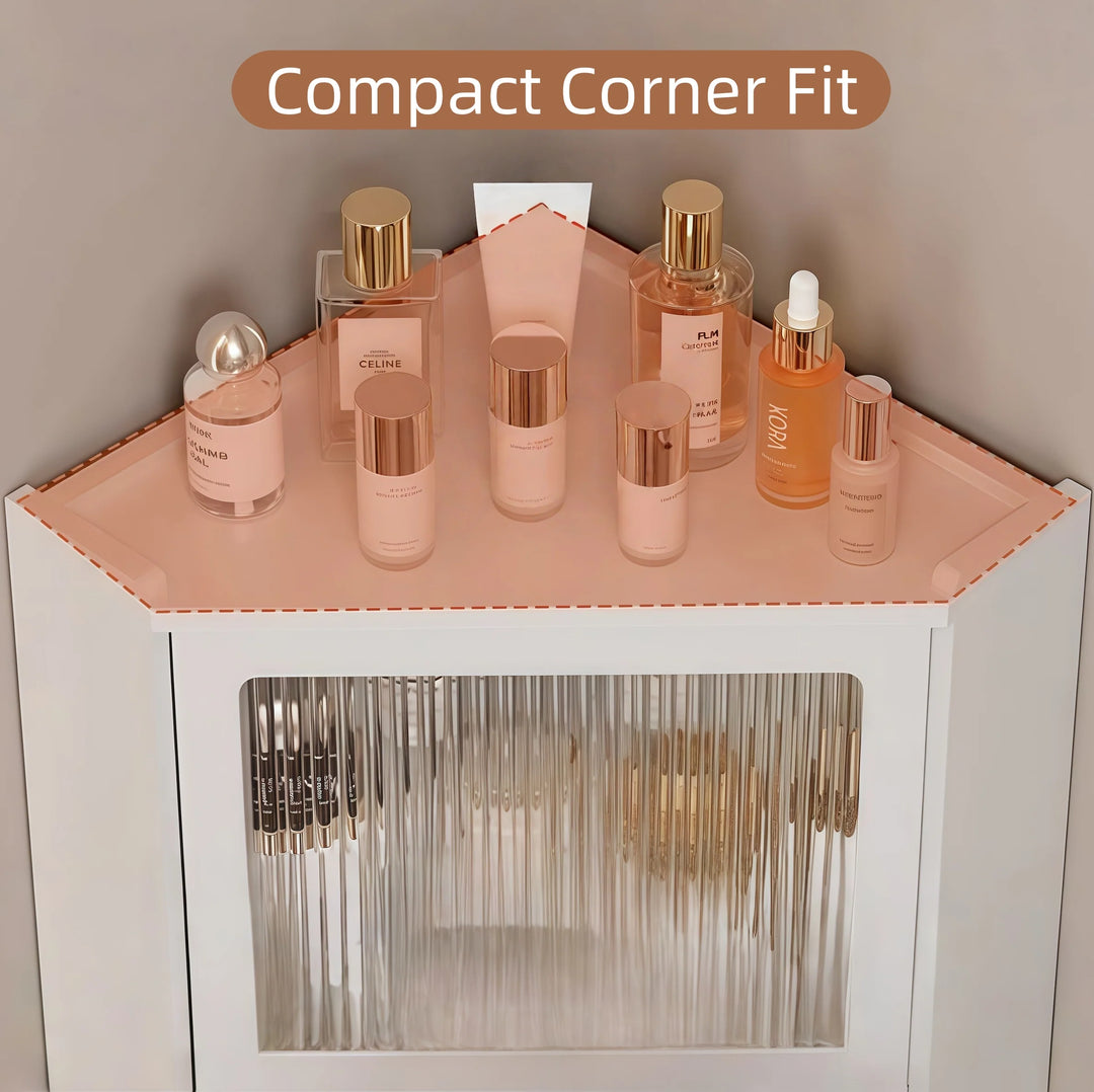 Modern Wall Mounted Corner Storage Cabinet Organizer for Bathroom
