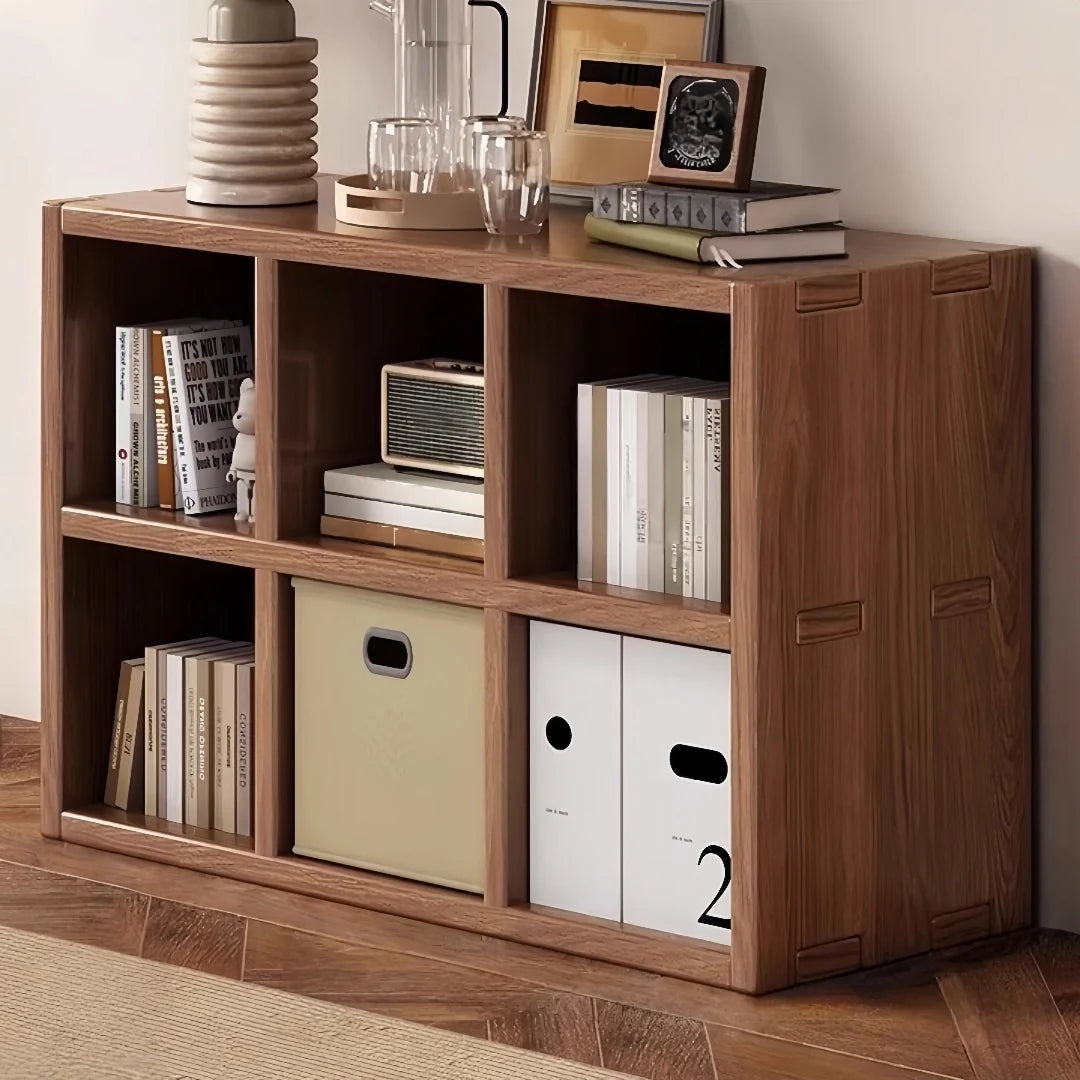 Freestanding Solid Wood Bookcase Simple Box Storage Cabinet