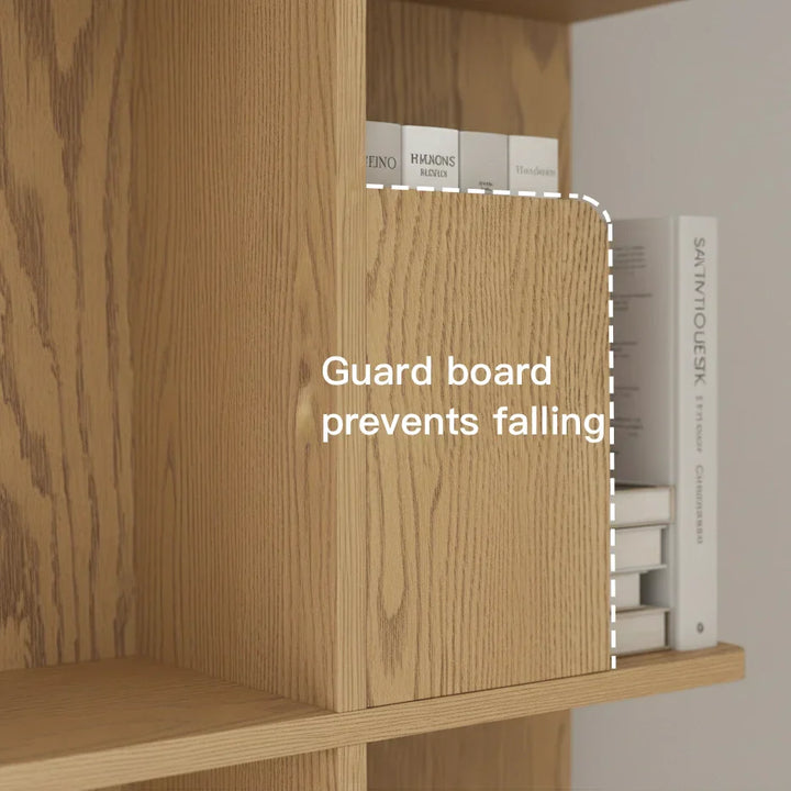 Freestanding Rotating Bookcase Wooden Square Storage Rack