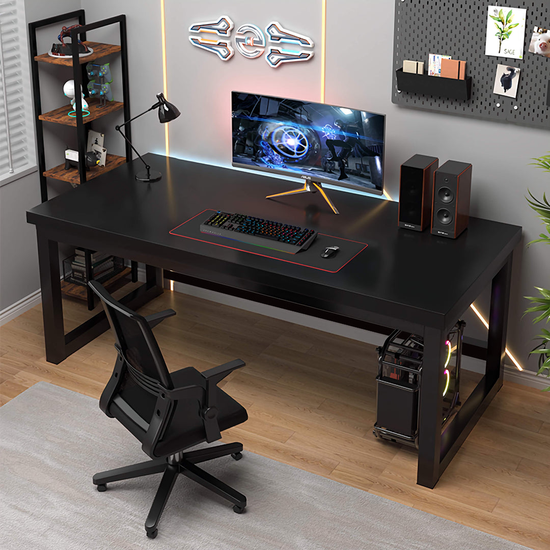 Black Wooden Office Desk Simple Computer Table