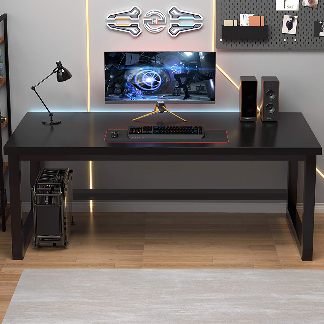Black Wooden Office Desk Simple Computer Table