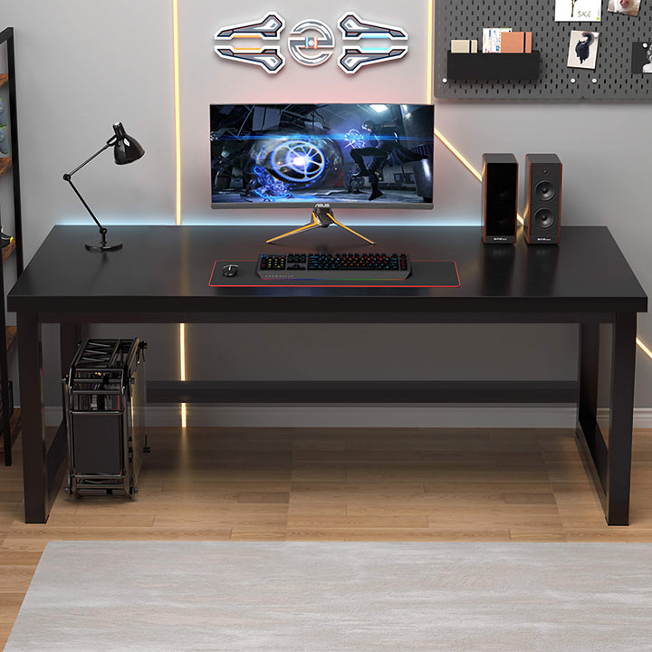 Black Wooden Office Desk Simple Computer Table
