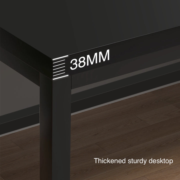 Black Wooden Office Desk Simple Computer Table