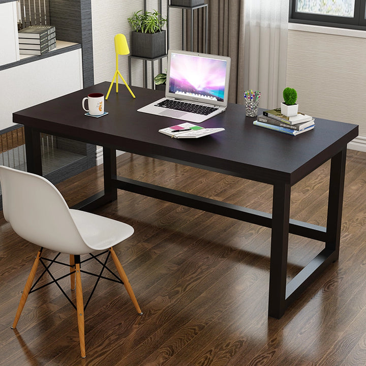 Black Wooden Office Desk Simple Computer Table