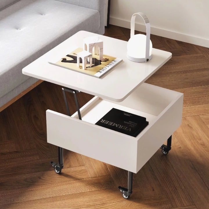 Wooden Smooth Lift Top Sofa Table with Large Storage Space