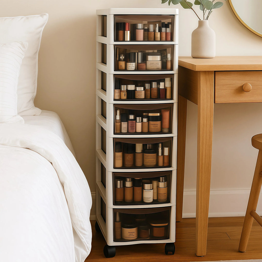 Multi-Drawer Beauty Salon Cart for Cosmetics and Nail Supplies