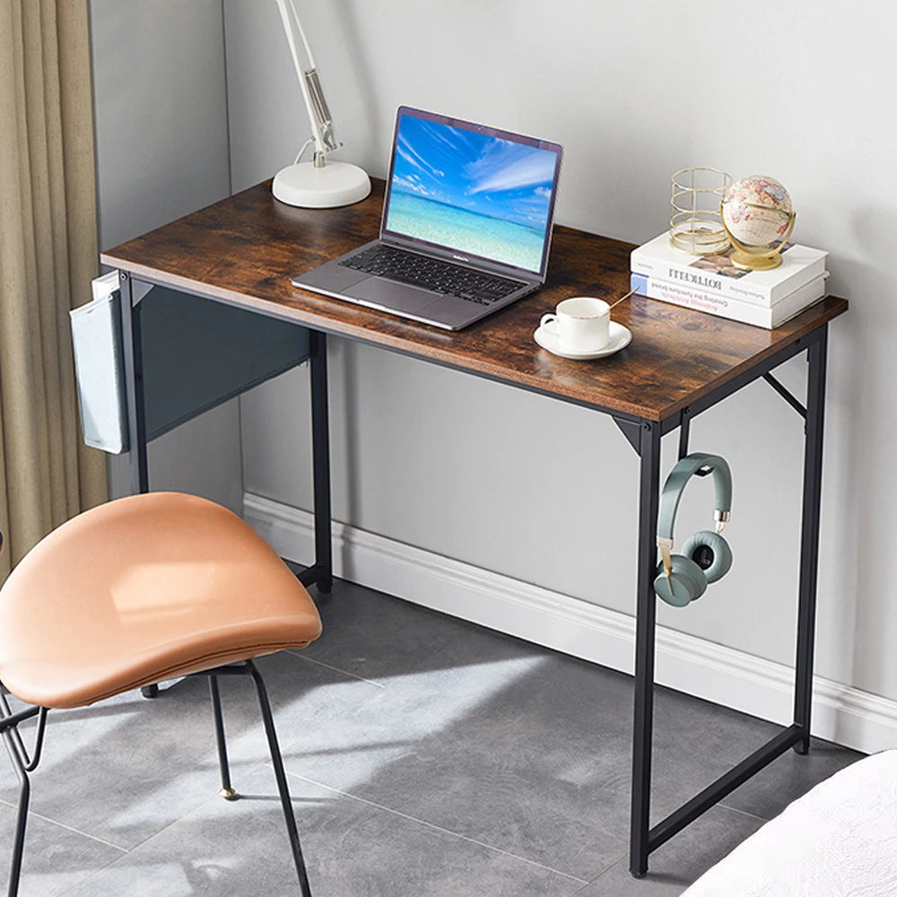 Wooden Computer Desk Work Table with Storage Bag – Zwob