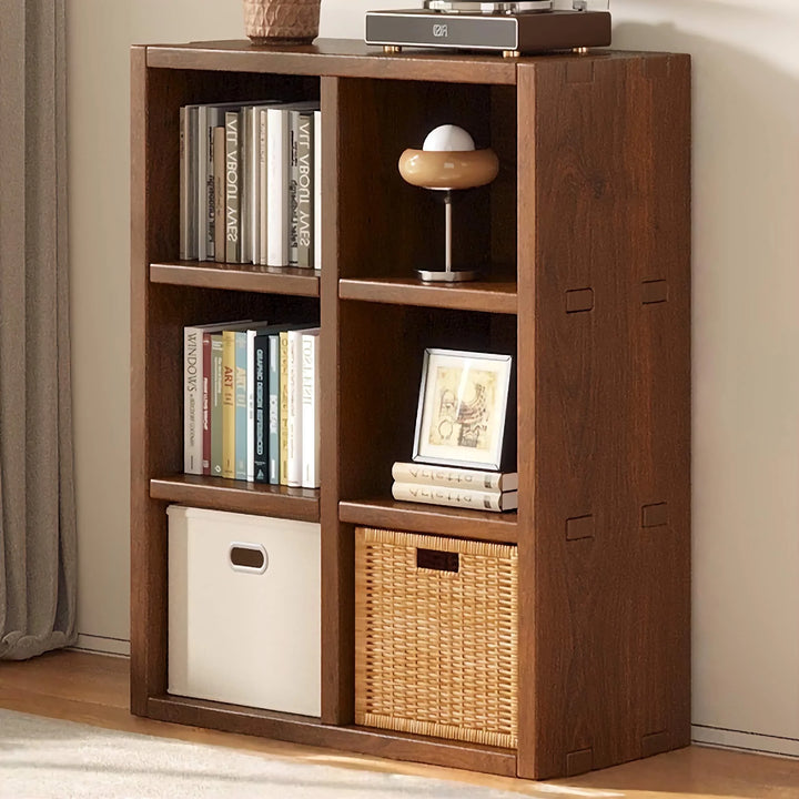 Freestanding Solid Wood Bookcase Simple Box Storage Cabinet