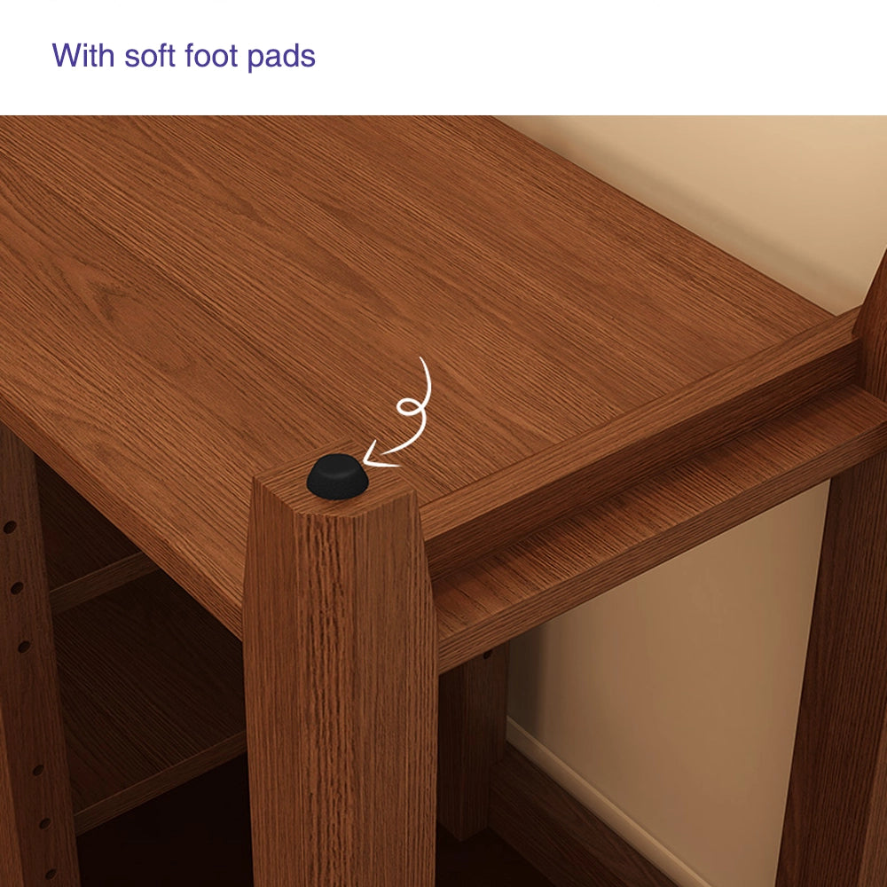 Entryway Solid Wood Shoe Storage Bench Multi-tier Shoe Rack