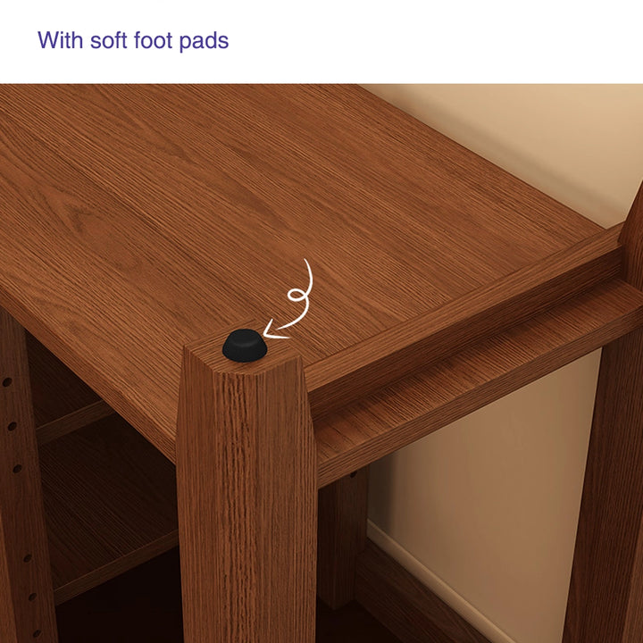 Entryway Solid Wood Shoe Storage Bench Multi-tier Shoe Rack