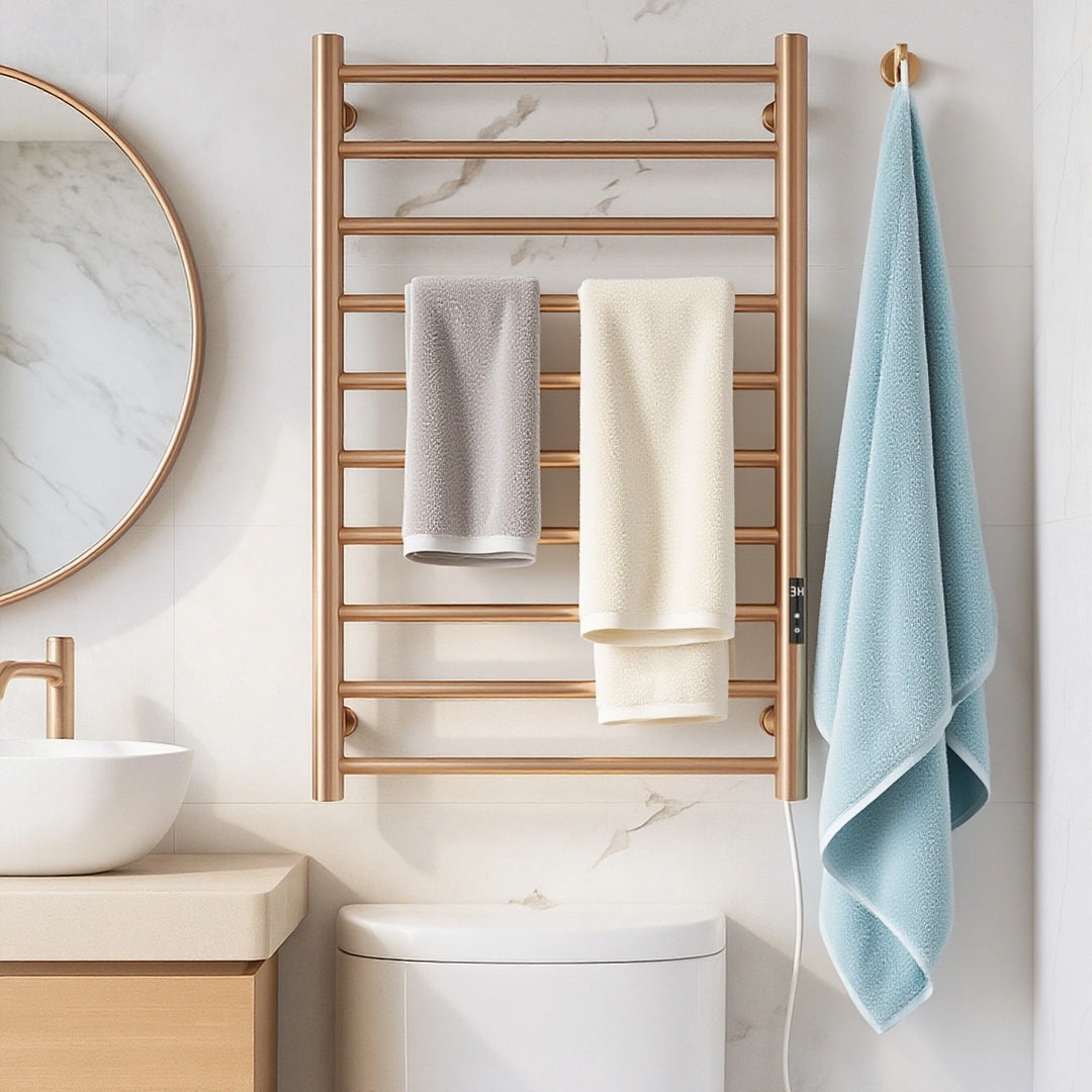 Golden Multi-Tier Towel Warmer Modern Heated Towel Holder