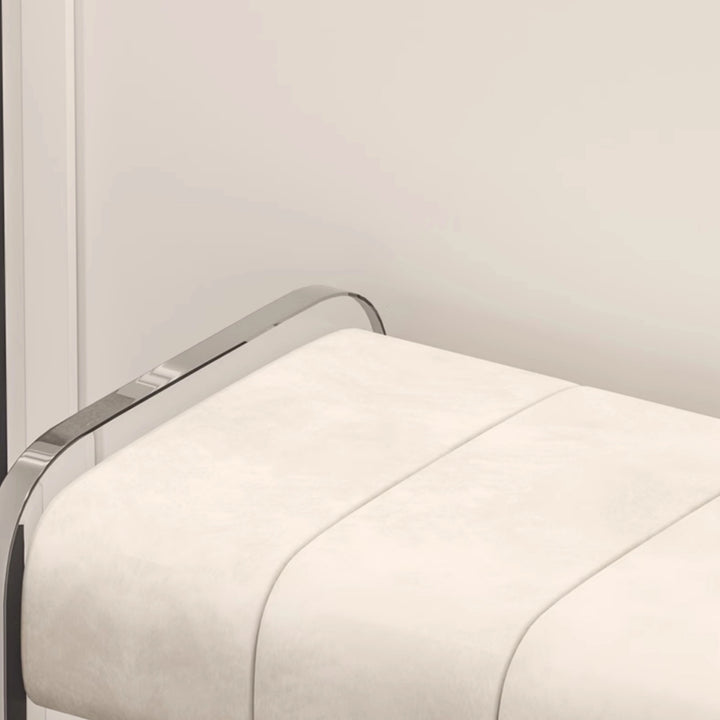Modern Padded Shoe Bench Acrylic Shoe Rack with Metal Base