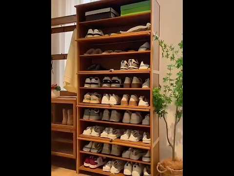 Multi-Tier Shoe Storage Cabinet Entryway Flipping Shoe Rack