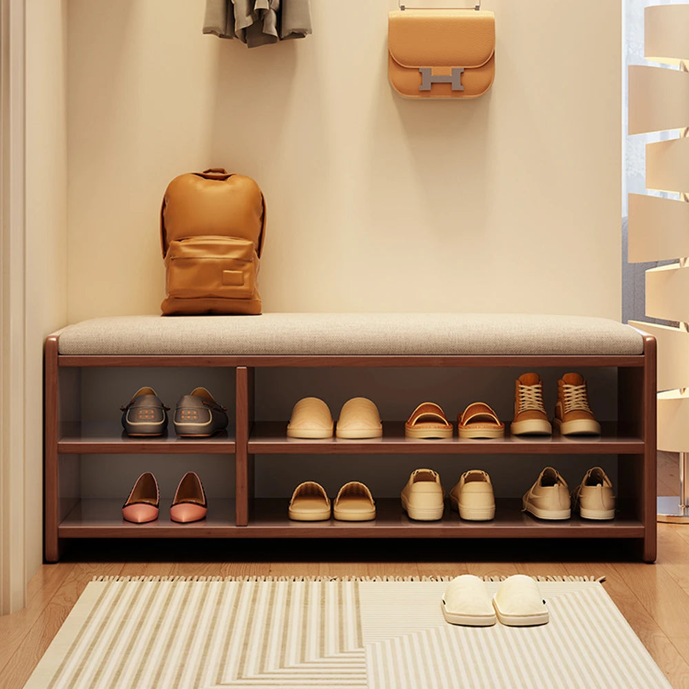 Hallway bench seat with shoe storage sale