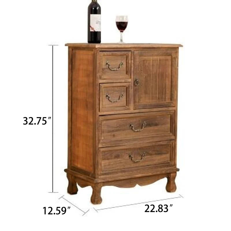 Vintage Rustic Storage Sofa Cabinet Nightstand