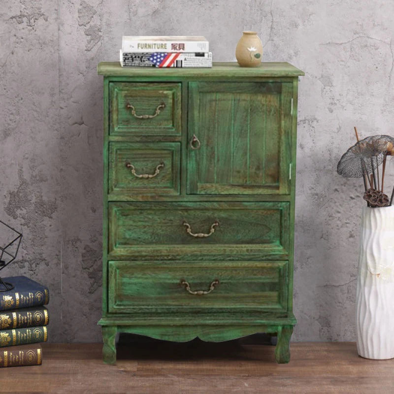 Vintage Rustic Storage Sofa Cabinet Nightstand