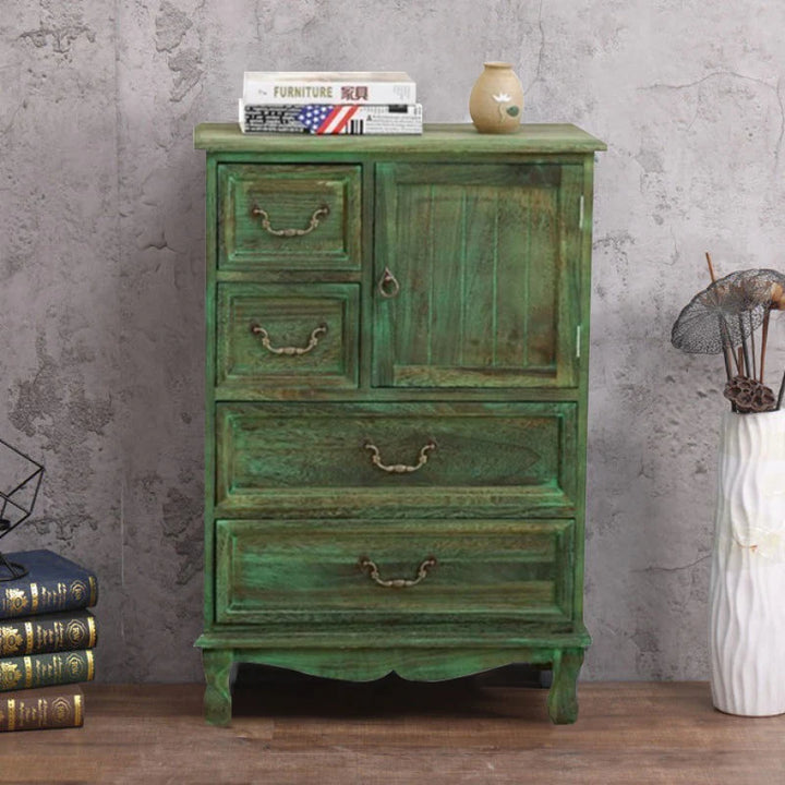 Vintage Rustic Storage Sofa Cabinet Nightstand