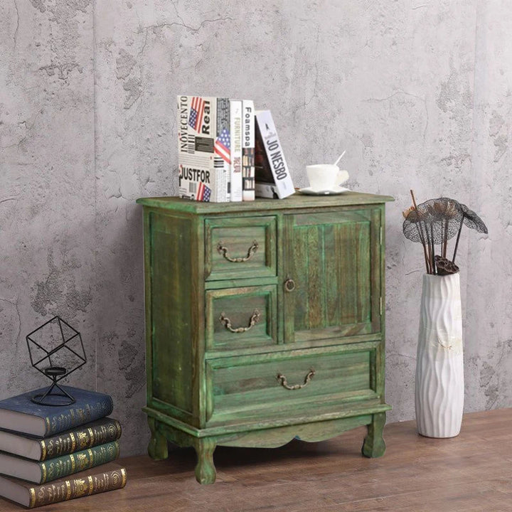 Vintage Rustic Storage Sofa Cabinet Nightstand