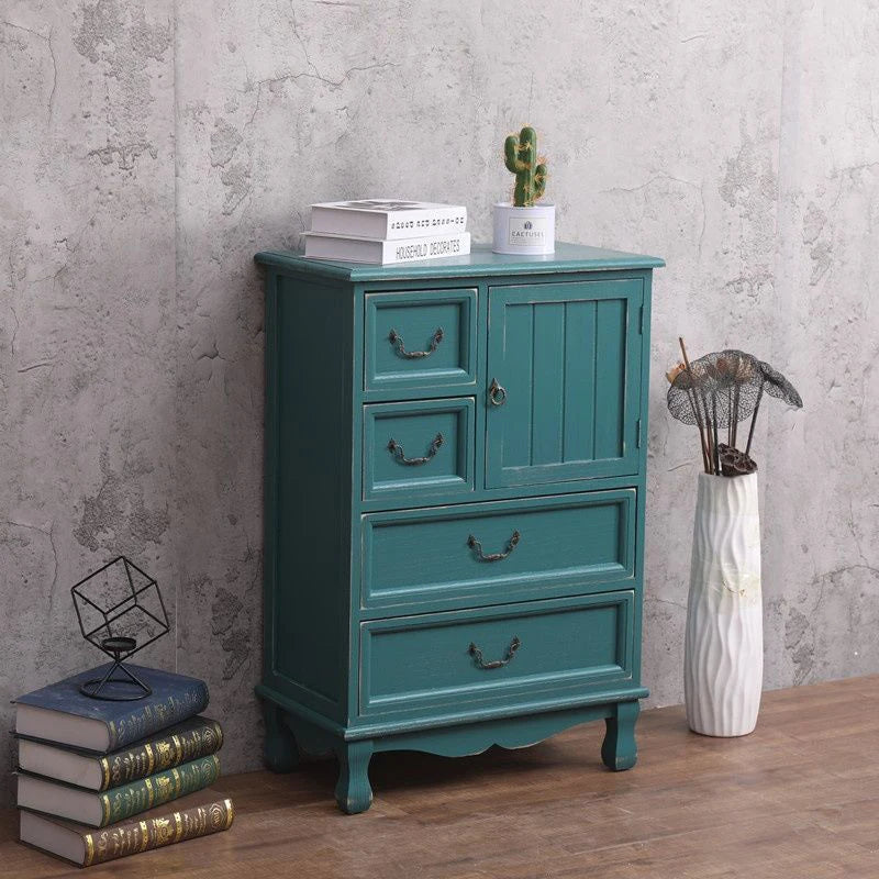 Vintage Rustic Storage Sofa Cabinet Nightstand