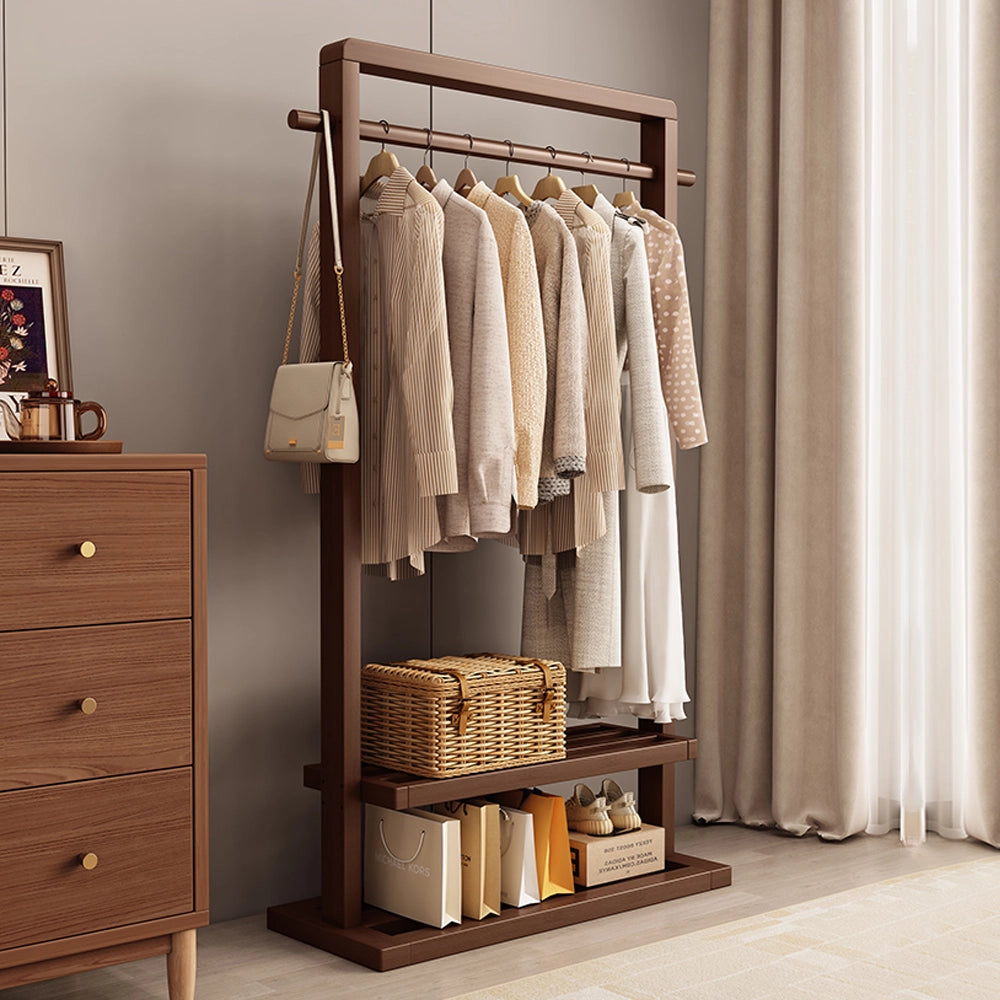 Solid Closet Storage Rack Standing Coat Rack Organizer Zwob